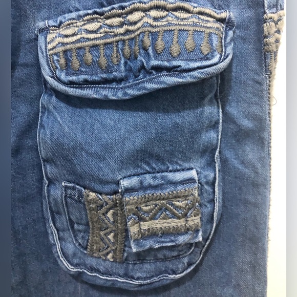 Johnny Was Biya Adventura Cargo Pants Embroidered Soft Medium - Picture 5 of 11